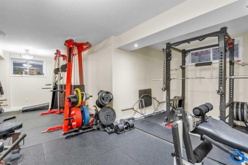 210 Evansmeade Point Nw, Calgary, AB - Indoor Photo Showing Gym Room