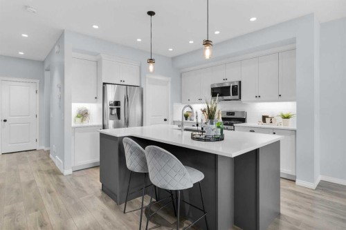 168 Masters Crescent Se, Calgary, AB - Indoor Photo Showing Kitchen With Upgraded Kitchen