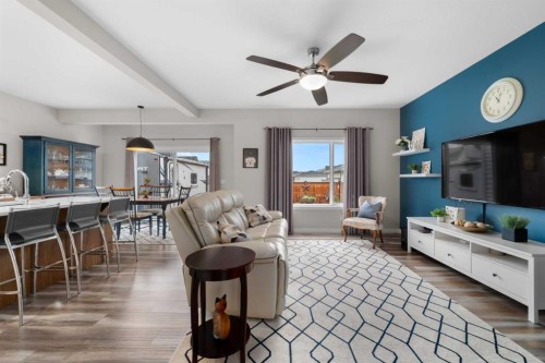 113 Amery Crescent, Crossfield, AB - Indoor Photo Showing Living Room