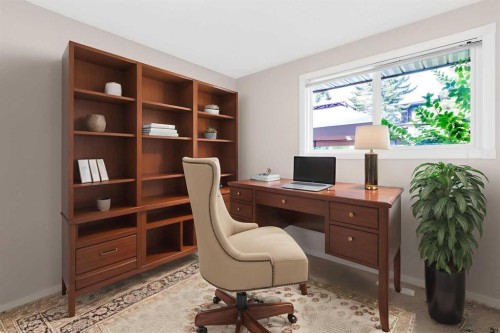968 Bracewood Rise Sw, Calgary, AB - Indoor Photo Showing Office