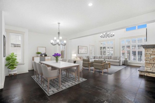 151 Mahogany Bay Se, Calgary, AB - Indoor Photo Showing Living Room