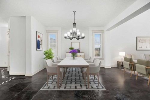 151 Mahogany Bay Se, Calgary, AB - Indoor Photo Showing Dining Room