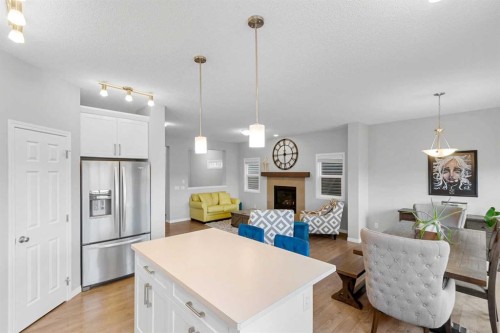 68 Morgan Street, Cochrane, AB - Indoor With Fireplace