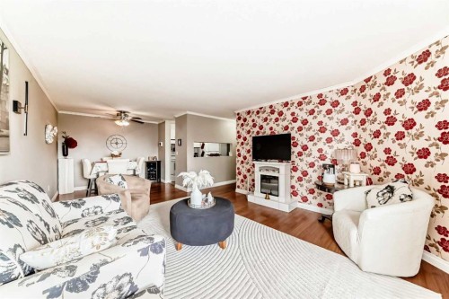 314-20 Dover Point Se, Calgary, AB - Indoor Photo Showing Living Room With Fireplace