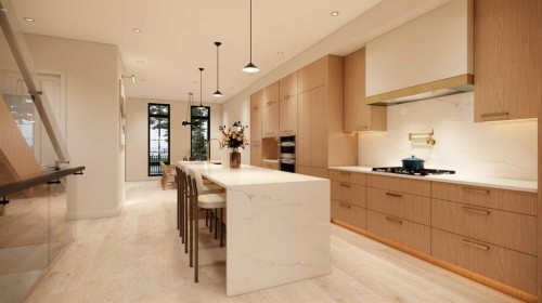 224 18A Street Nw, Calgary, AB - Indoor Photo Showing Kitchen With Upgraded Kitchen