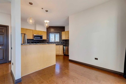 403-3810 43 Street Sw, Calgary, AB - Indoor Photo Showing Kitchen