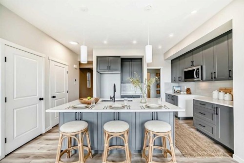 111 Mercado Crescent Se, Calgary, AB - Indoor Photo Showing Kitchen With Upgraded Kitchen