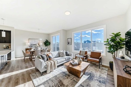 111 Mercado Crescent Se, Calgary, AB - Indoor Photo Showing Living Room