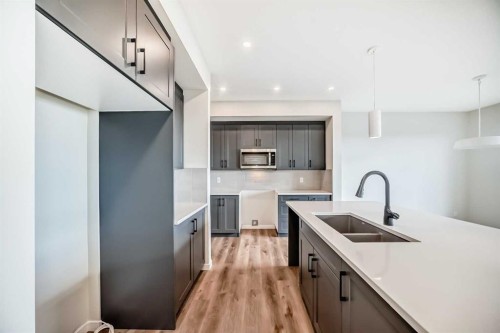 111 Mercado Crescent Se, Calgary, AB - Indoor Photo Showing Kitchen With Double Sink With Upgraded Kitchen