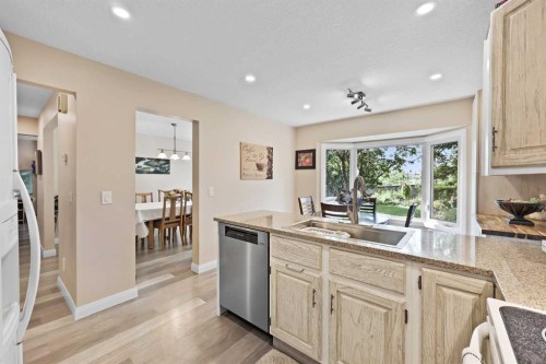 100 Hawkfield Crescent Nw, Calgary, AB - Indoor Photo Showing Kitchen With Double Sink