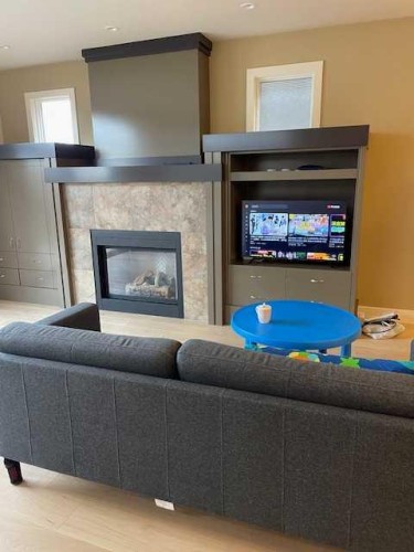 1604 18 Avenue Nw, Calgary, AB - Indoor Photo Showing Living Room With Fireplace
