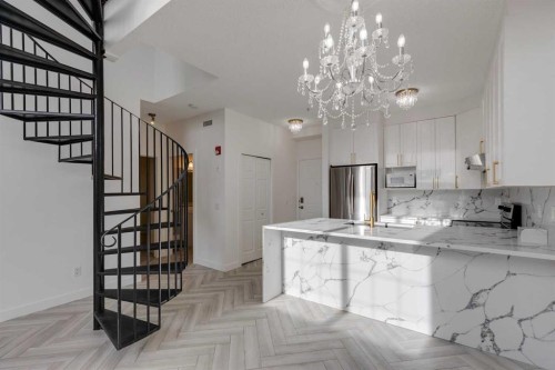 403-527 15 Avenue Sw, Calgary, AB - Indoor Photo Showing Kitchen With Upgraded Kitchen