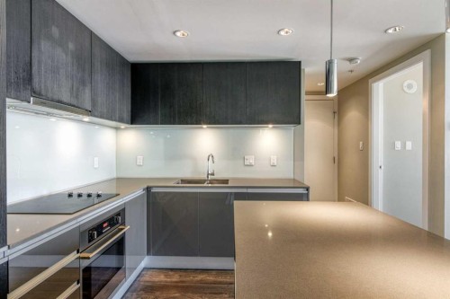 3201-1122 3 Street Se, Calgary, AB - Indoor Photo Showing Kitchen With Double Sink