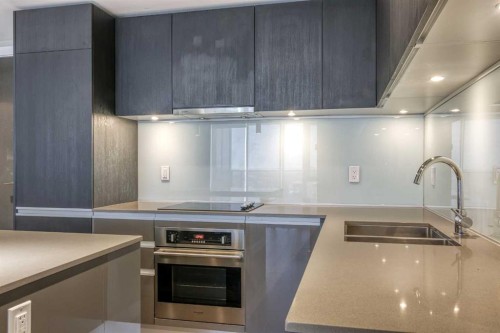 3201-1122 3 Street Se, Calgary, AB - Indoor Photo Showing Kitchen With Double Sink