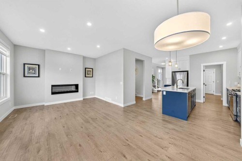 61 Calhoun Crescent Ne, Calgary, AB - Indoor With Fireplace