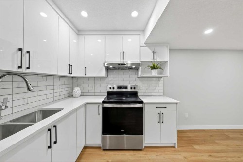 61 Calhoun Crescent Ne, Calgary, AB - Indoor Photo Showing Kitchen With Double Sink With Upgraded Kitchen