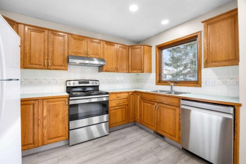 650 Sandringham Place Nw, Calgary, AB - Indoor Photo Showing Kitchen With Double Sink