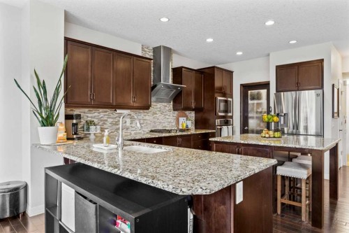 40 Chaparral Valley Green Se, Calgary, AB - Indoor Photo Showing Kitchen With Stainless Steel Kitchen With Upgraded Kitchen