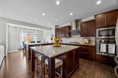 40 Chaparral Valley Green Se, Calgary, AB - Indoor Photo Showing Kitchen With Upgraded Kitchen