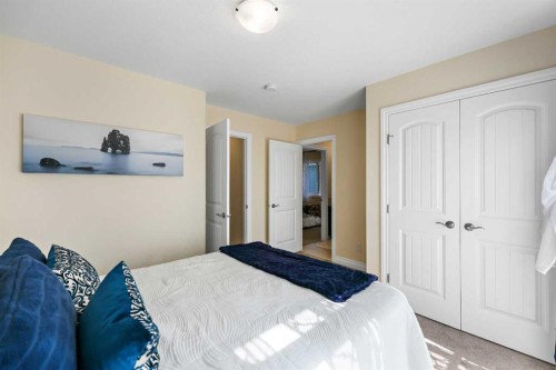 340 Lawthorn Way Se, Airdrie, AB - Indoor Photo Showing Bedroom