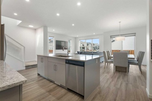 248 Masters Row Se, Calgary, AB - Indoor Photo Showing Kitchen With Upgraded Kitchen