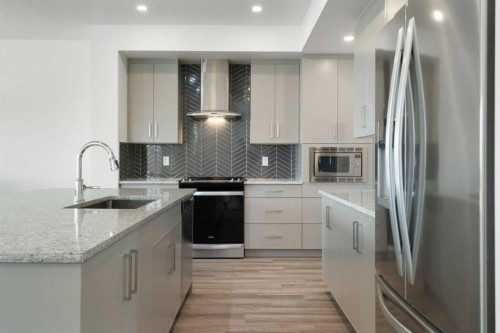248 Masters Row Se, Calgary, AB - Indoor Photo Showing Kitchen With Stainless Steel Kitchen With Upgraded Kitchen