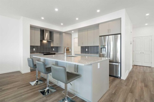 248 Masters Row Se, Calgary, AB - Indoor Photo Showing Kitchen With Stainless Steel Kitchen With Upgraded Kitchen