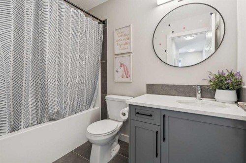 377 Sundown Road, Cochrane, AB - Indoor Photo Showing Bathroom