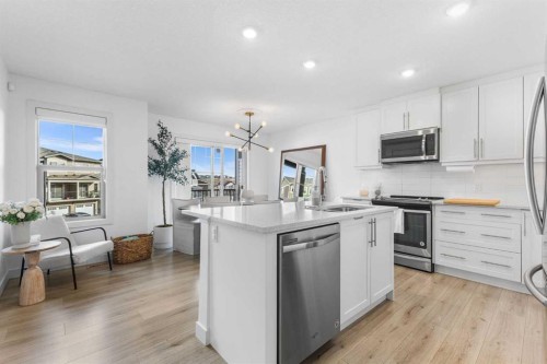 443 Sage Hill Grove Nw, Calgary, AB - Indoor Photo Showing Kitchen With Upgraded Kitchen