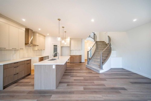 73 Royston Grove Nw, Calgary, AB - Indoor Photo Showing Kitchen With Double Sink With Upgraded Kitchen