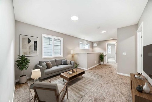 1168 Mahogany Boulevard Se, Calgary, AB - Indoor Photo Showing Living Room