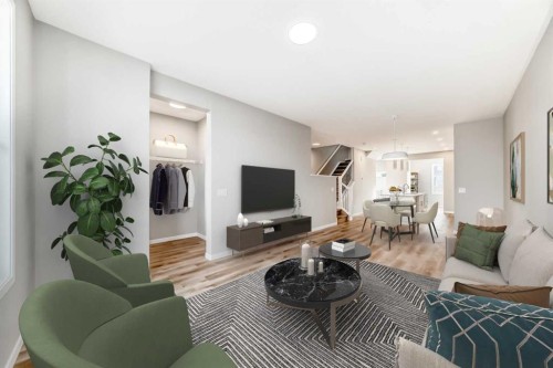 1168 Mahogany Boulevard Se, Calgary, AB - Indoor Photo Showing Living Room