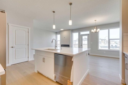 157 Wolf Hollow Drive Se, Calgary, AB - Indoor Photo Showing Kitchen With Upgraded Kitchen