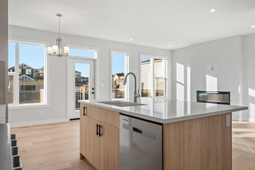 63 Creekstone Common Sw, Calgary, AB - Indoor Photo Showing Kitchen With Upgraded Kitchen