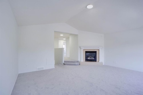 382 Brightonstone Green Se, Calgary, AB - Indoor With Fireplace