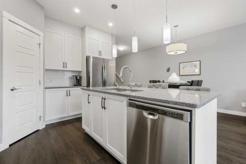 3 Sage Bluff Heights Nw, Calgary, AB - Indoor Photo Showing Kitchen With Stainless Steel Kitchen With Upgraded Kitchen