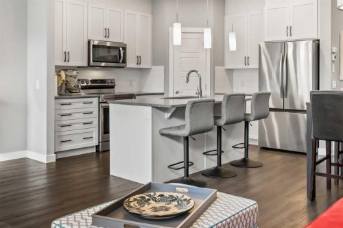 3 Sage Bluff Heights Nw, Calgary, AB - Indoor Photo Showing Kitchen With Stainless Steel Kitchen With Upgraded Kitchen