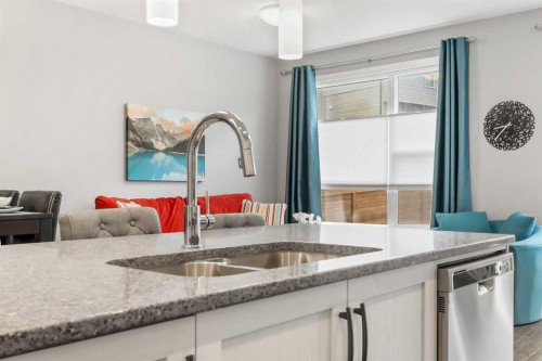 3 Sage Bluff Heights Nw, Calgary, AB - Indoor Photo Showing Kitchen With Double Sink