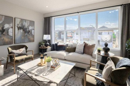 157 Wild Rose Way Se, Calgary, AB - Indoor Photo Showing Living Room