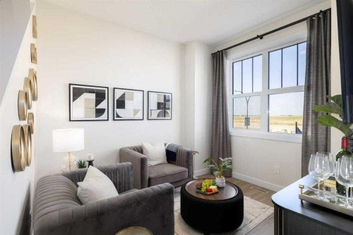 157 Wild Rose Way Se, Calgary, AB - Indoor Photo Showing Living Room