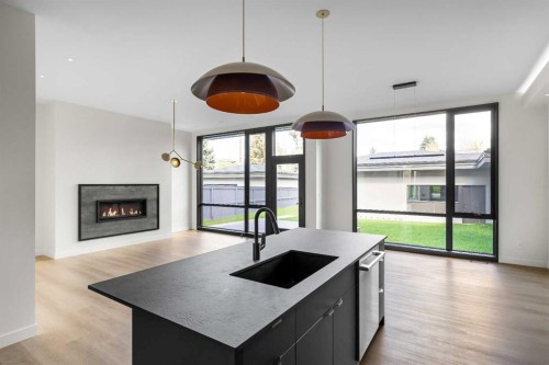 3C Willow Crescent Sw, Calgary, AB - Indoor With Fireplace