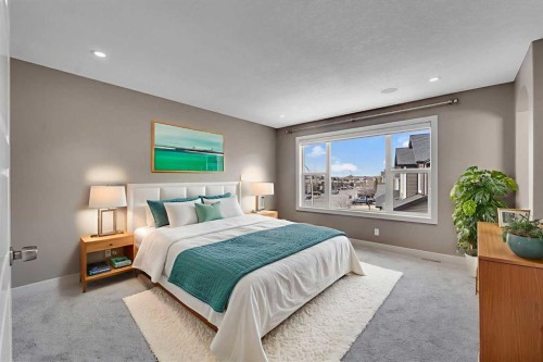 204 Sunset View, Cochrane, AB - Indoor Photo Showing Bedroom