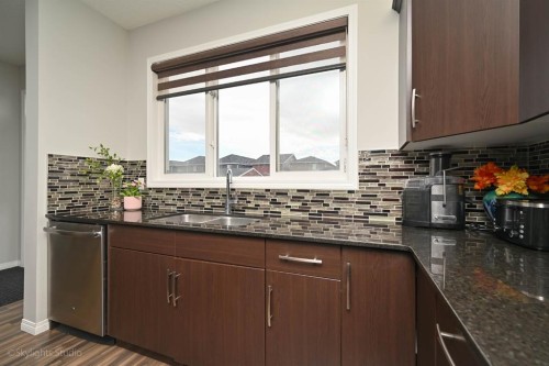 109 Red Embers Crescent Ne, Calgary, AB - Indoor Photo Showing Kitchen With Double Sink