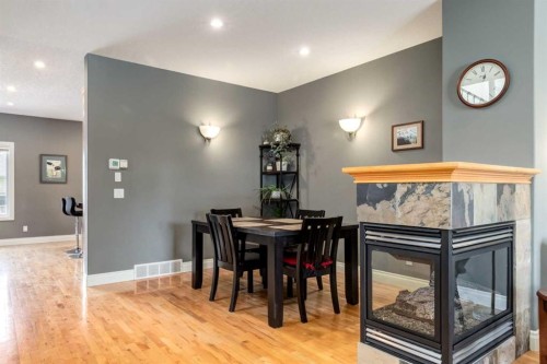 1406 29 Street Sw, Calgary, AB - Indoor Photo Showing Dining Room With Fireplace