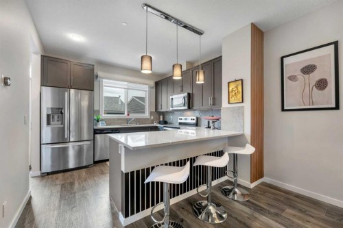 784 Livingston Hill Ne, Calgary, AB - Indoor Photo Showing Kitchen With Stainless Steel Kitchen With Upgraded Kitchen