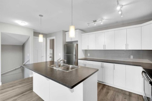 307 Skyview Ranch Grove Ne, Calgary, AB - Indoor Photo Showing Kitchen With Double Sink