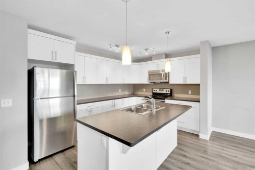 307 Skyview Ranch Grove Ne, Calgary, AB - Indoor Photo Showing Kitchen With Double Sink