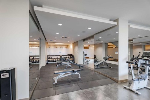 301-128 2 Street Sw, Calgary, AB - Indoor Photo Showing Gym Room