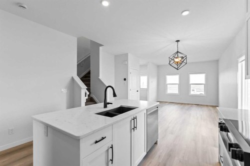 231 Vista Road, Crossfield, AB - Indoor Photo Showing Kitchen With Double Sink
