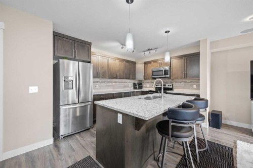 722 Redstone View Ne, Calgary, AB - Indoor Photo Showing Kitchen With Stainless Steel Kitchen With Upgraded Kitchen